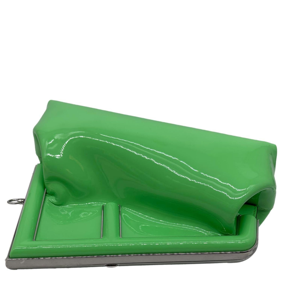 FENDI First Patent Leather Clutch Crossbody Bag Green