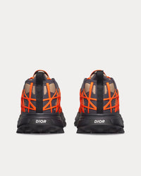 B31 Runner Technical Mesh & Rubber with Warped Cannage Motif Beige / Orange / Black Low Top Sneakers
