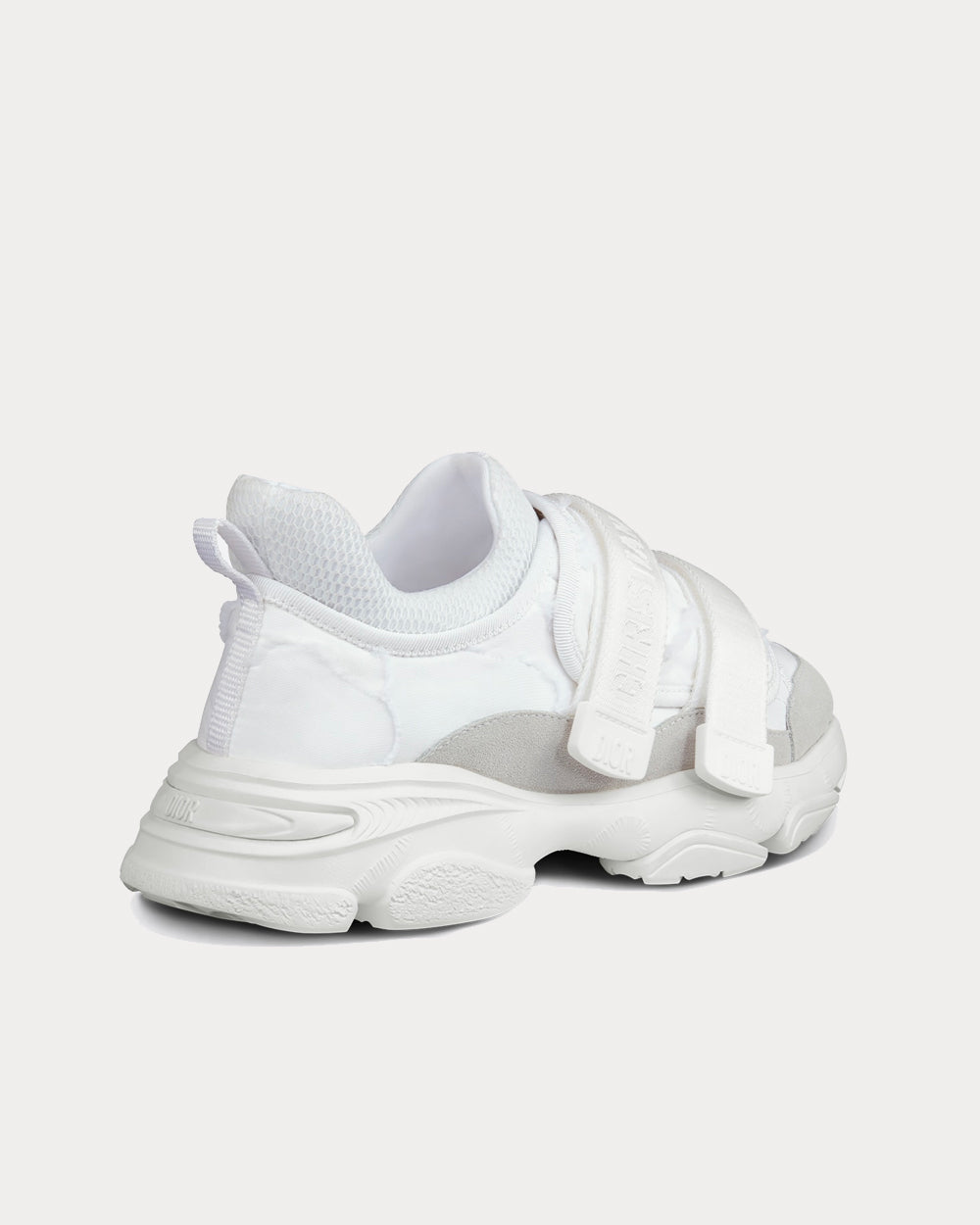 D-Wander White Camouflage Technical Fabric Low Top Sneakers