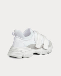 D-Wander White Camouflage Technical Fabric Low Top Sneakers