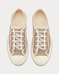 Walk'n'Dior Multicolor Dior Gold Metallic Thread Embroidered Cotton Low Top Sneakers