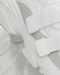 D-Wander White Camouflage Technical Fabric Low Top Sneakers