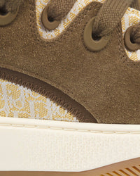 B9S Skater Limited And Numbered Edition Dior Oblique Suede and Jacquard Khaki / Beige Low Top Sneakers