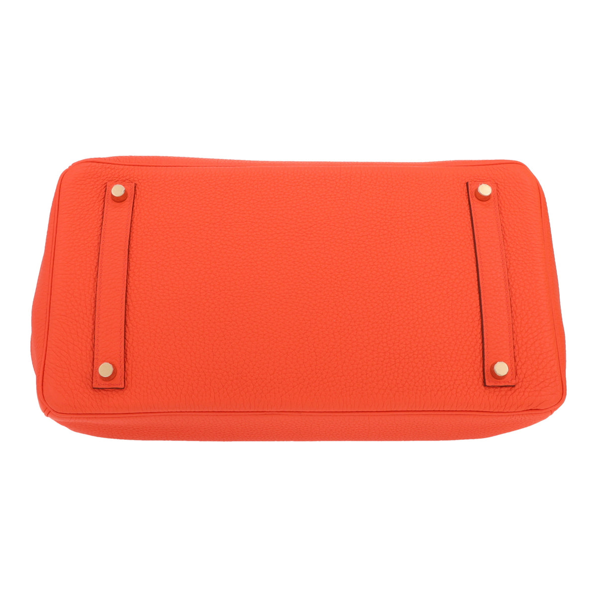Birkin 35 cm handbag in Poppy orange togo leather