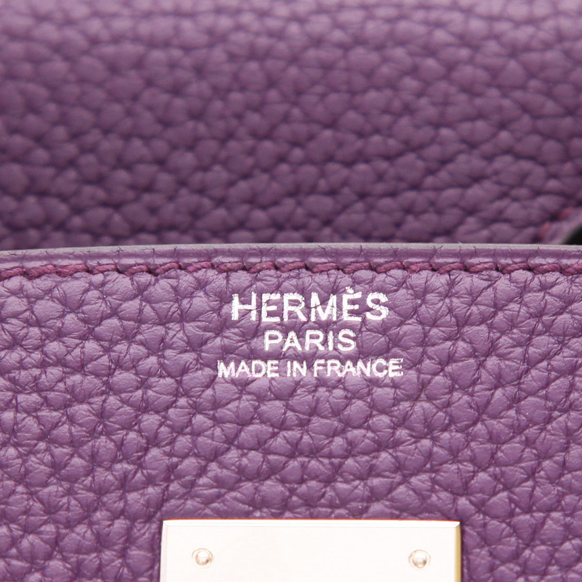 Birkin 30 cm handbag in purple togo leather