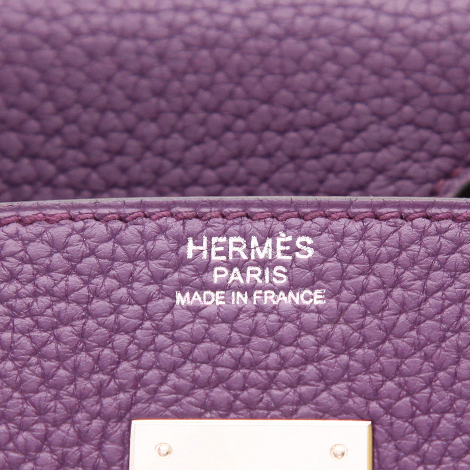 Birkin 30 cm handbag in purple togo leather