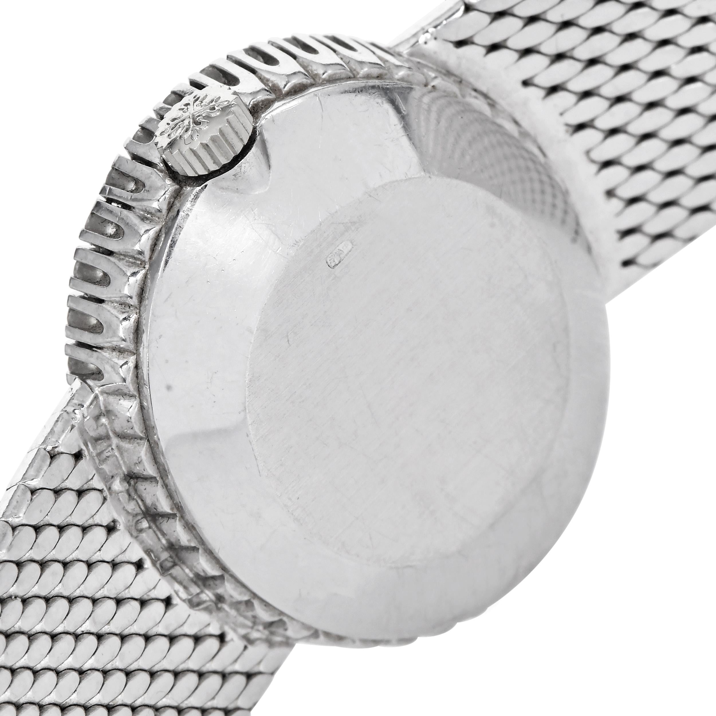 Patek Philippe Ellipse Diamond Blue Dial 18K Gold Watch