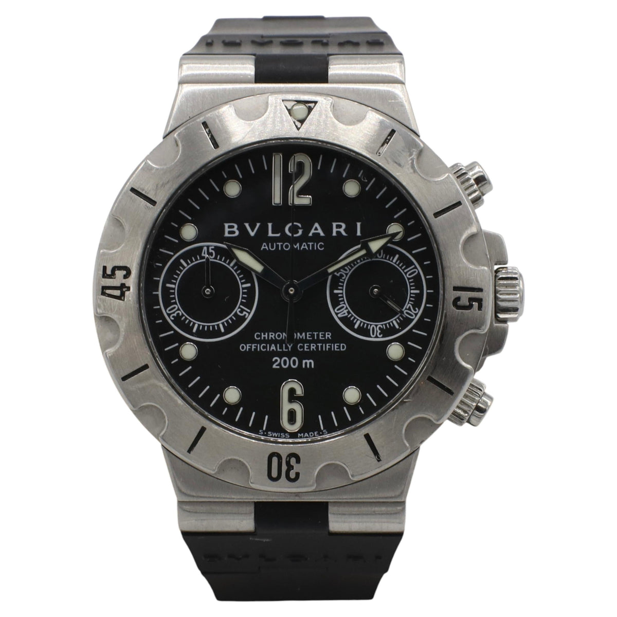 Bvlgari Bulgari Diagono Scuba Stainless Steel Watch SCB38S