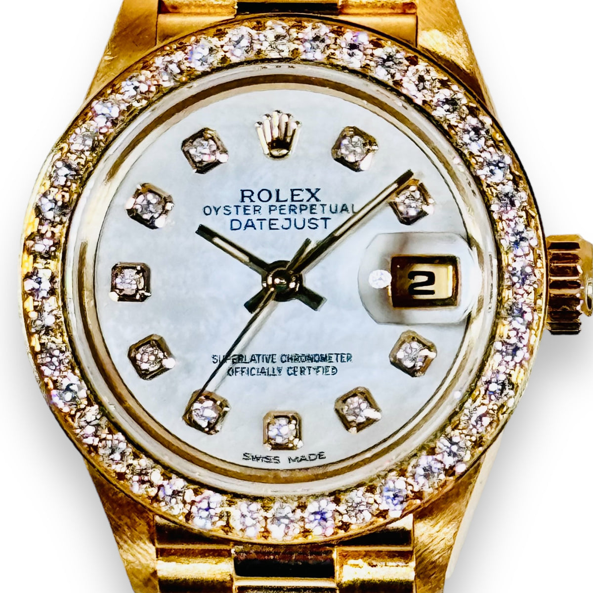 Rolex Datejust 69178 in solid 18 karat gold with diamond dial