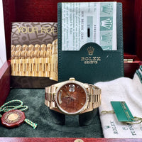 Rolex Day Date President 18238 Burlwood Dial