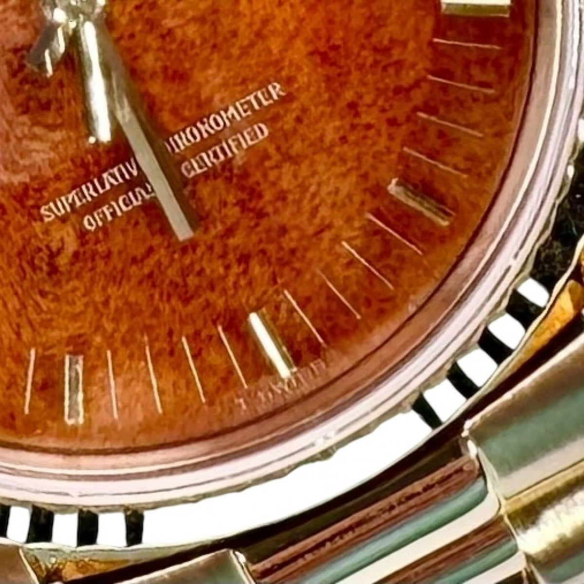 Rolex Day Date President 18238 Burlwood Dial