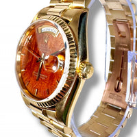 Rolex Day Date President 18238 Burlwood Dial