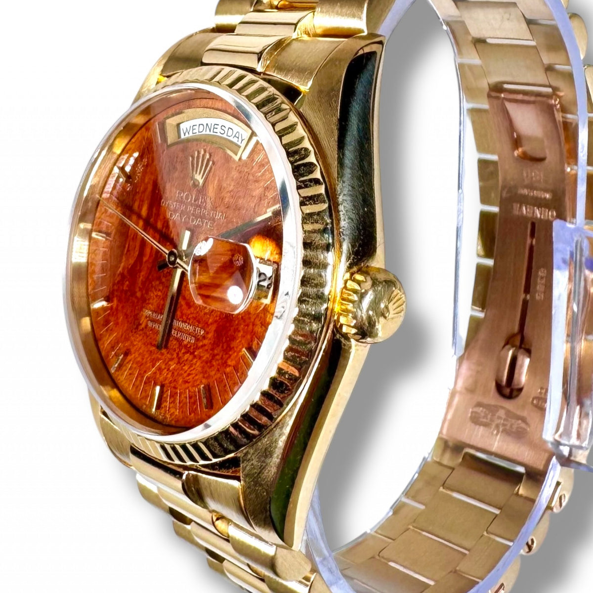 Rolex Day Date President 18238 Burlwood Dial