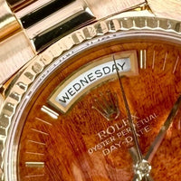 Rolex Day Date President 18238 Burlwood Dial