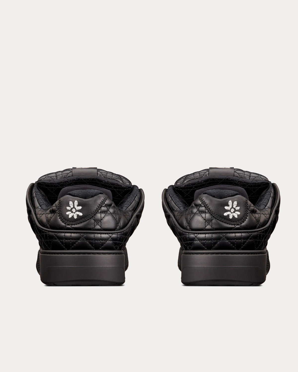 B9S Skater Limited And Numbered Edition Black Quilted Cannage Calfskin Low Top Sneakers