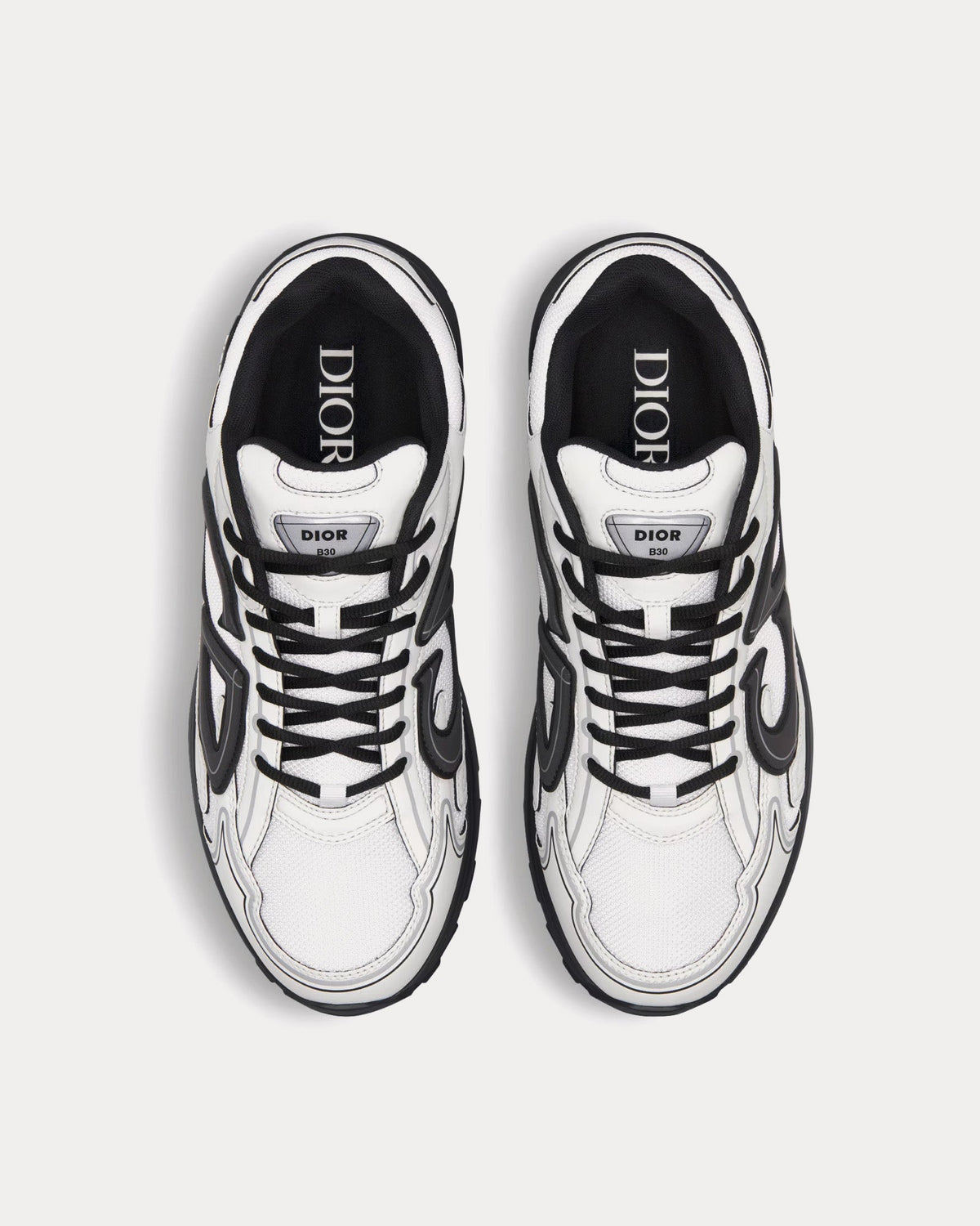 B30 Mesh & Technical Fabric White Low Top Sneakers