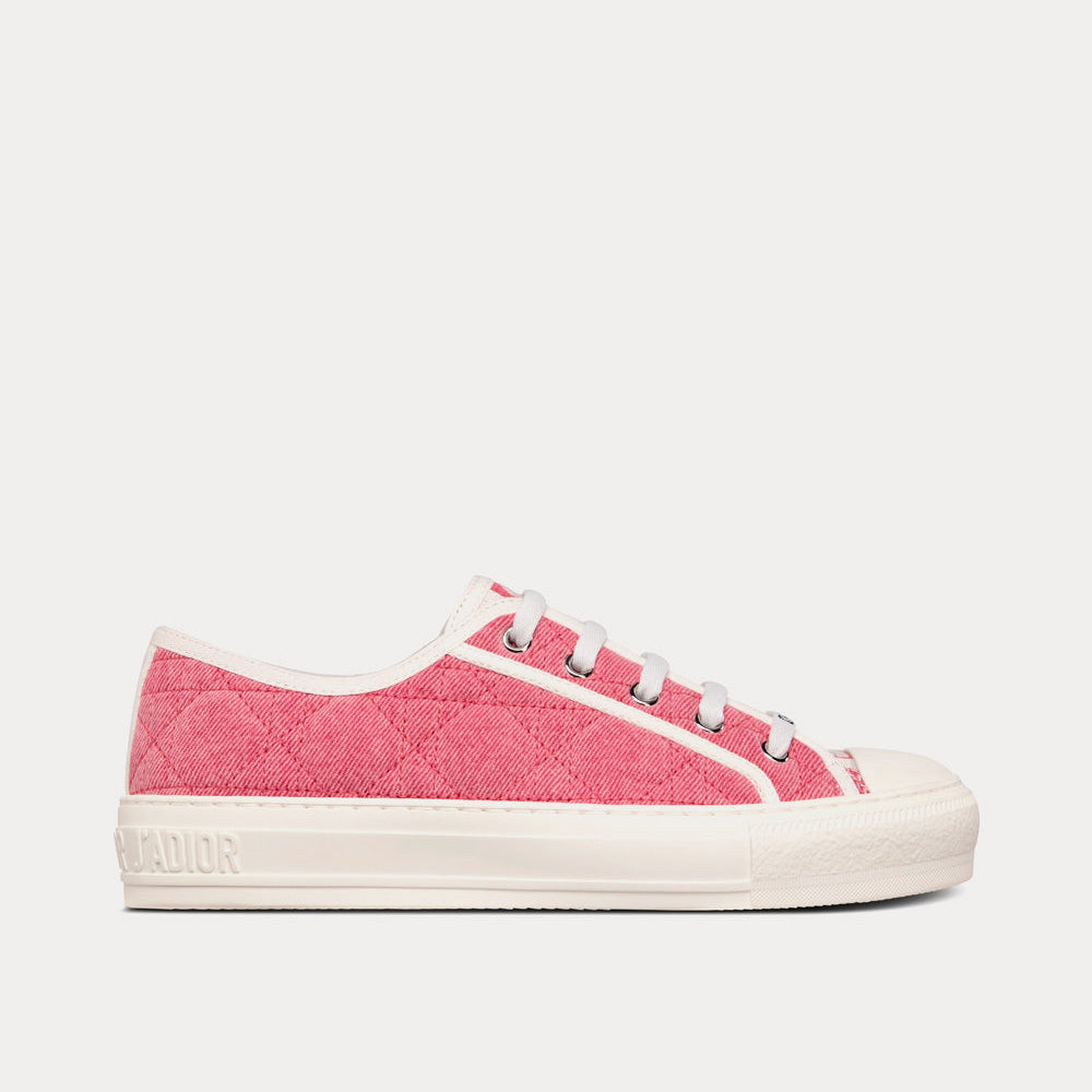 Walk'n'Dior Pink Faded Cannage Denim Embroidery Low Top Sneakers