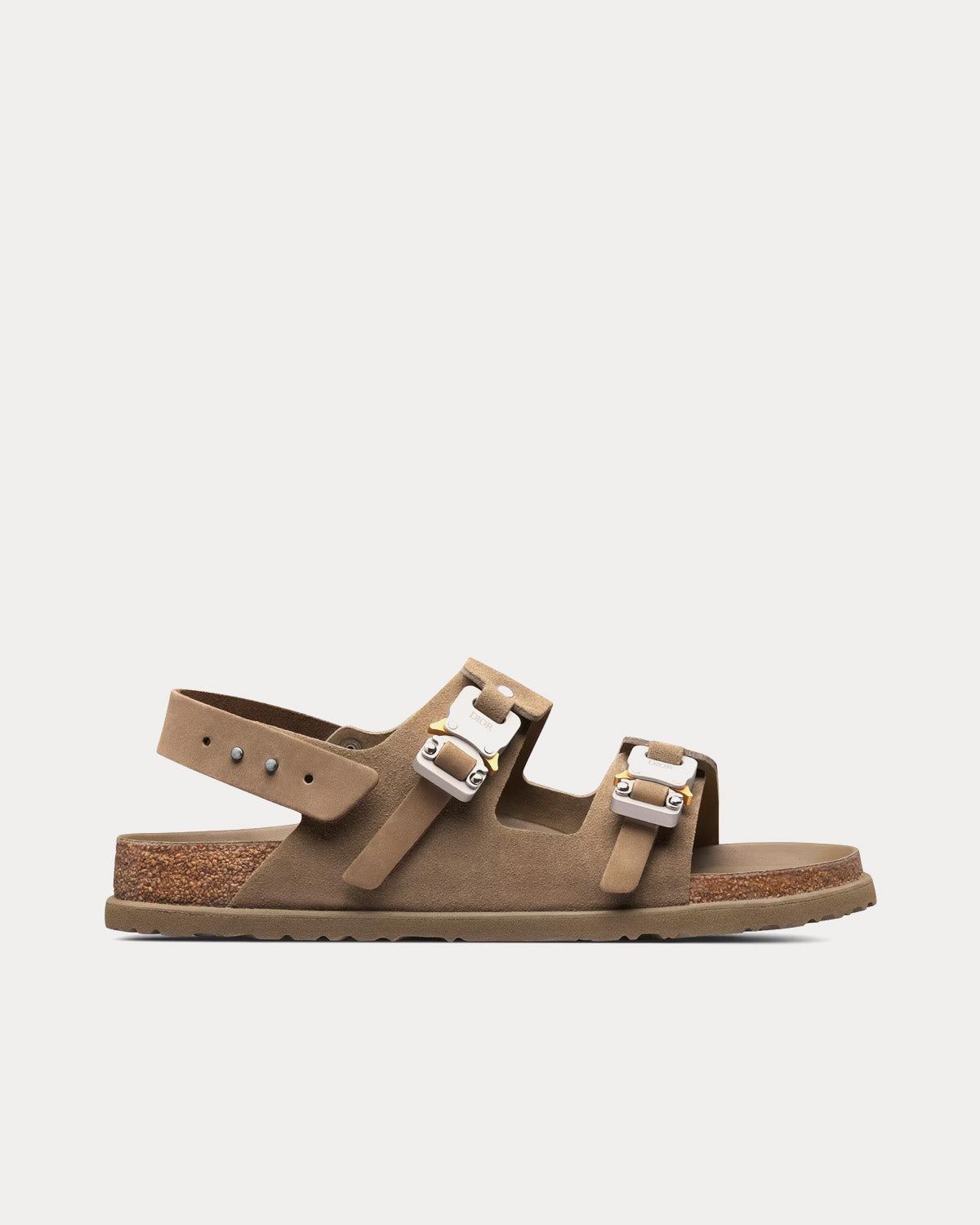 Milano Khaki Nubuck Calfskin Sandals