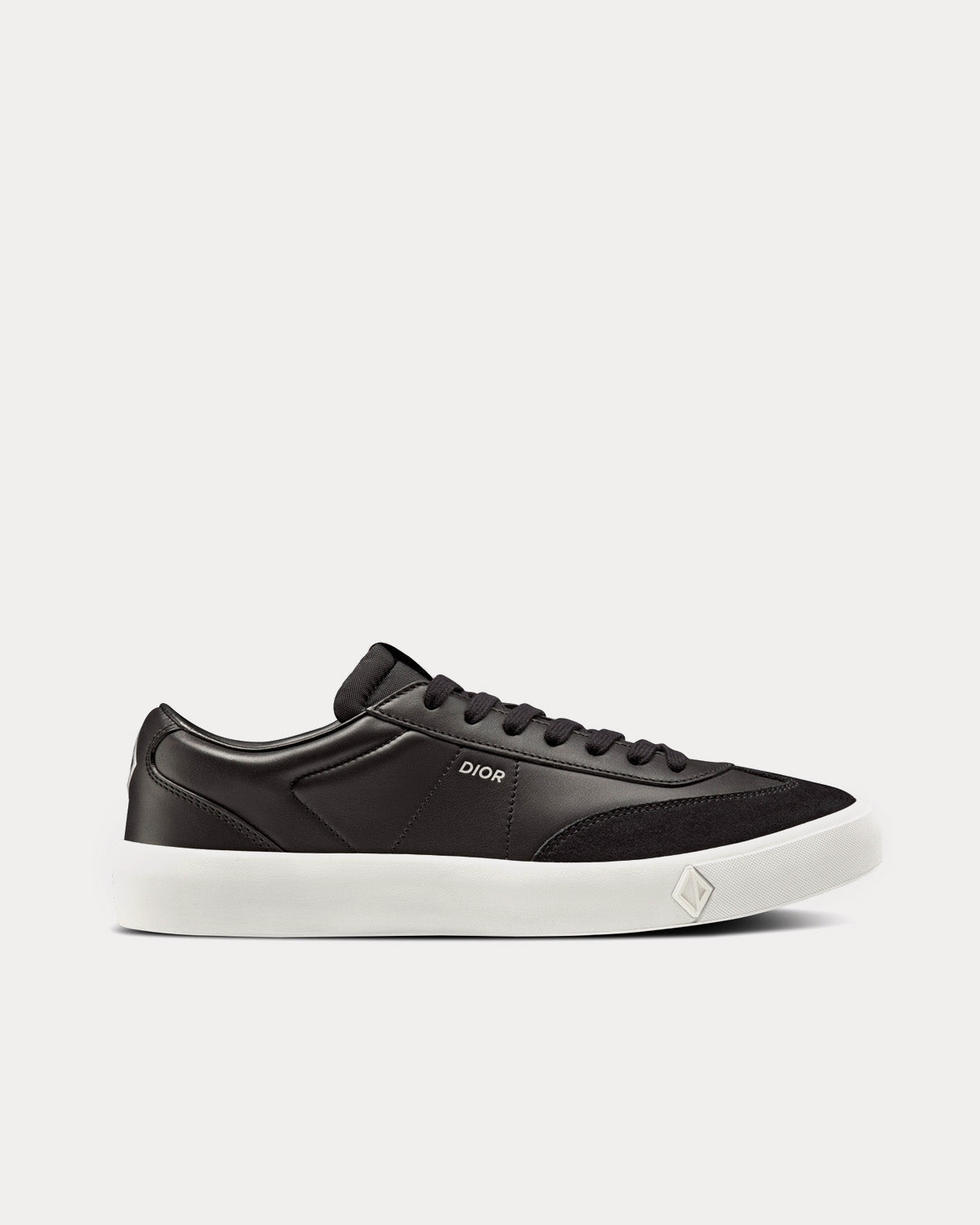 B101 Black Smooth Calfskin and Nubuck Low Top Sneakers