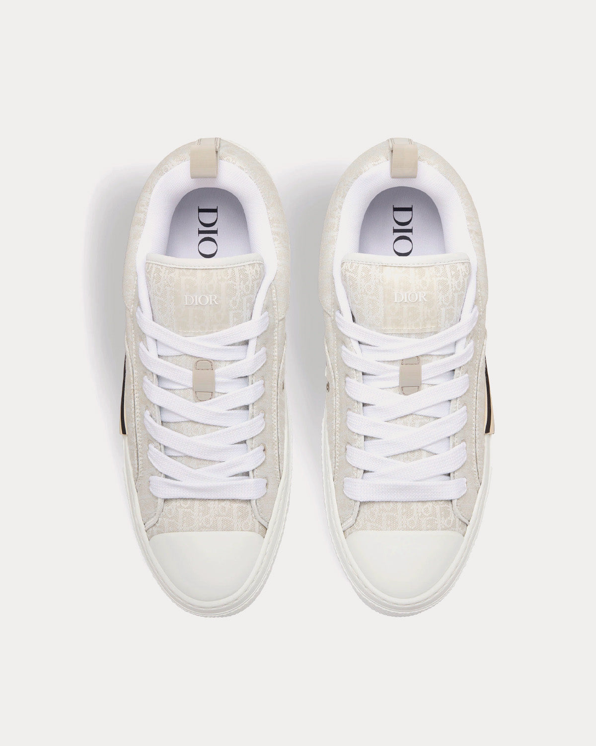 B23 Skater Cream Dior Oblique Jacquard Low Top Sneakers