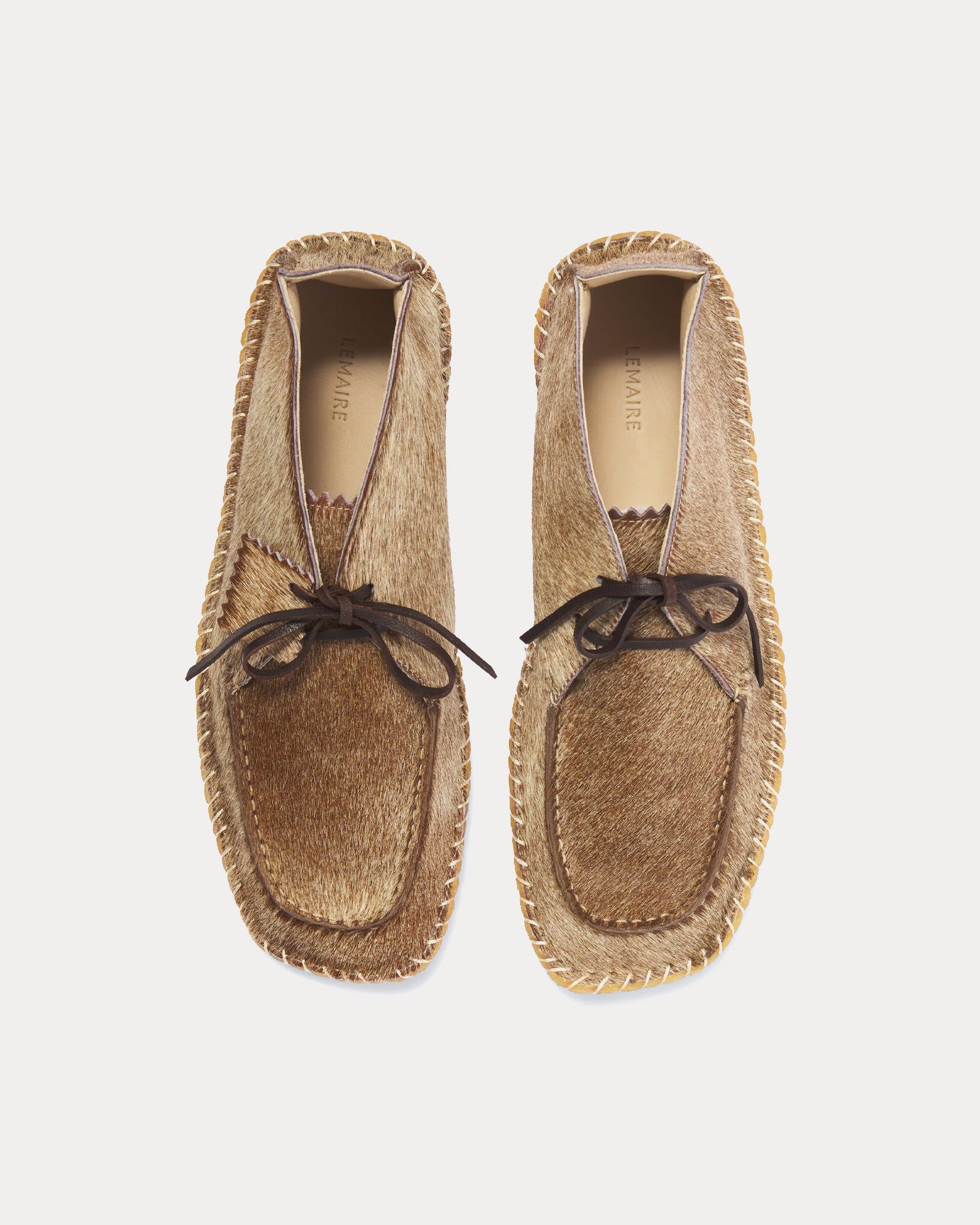 Desert Moccasins Calf-Hair Beige Boots