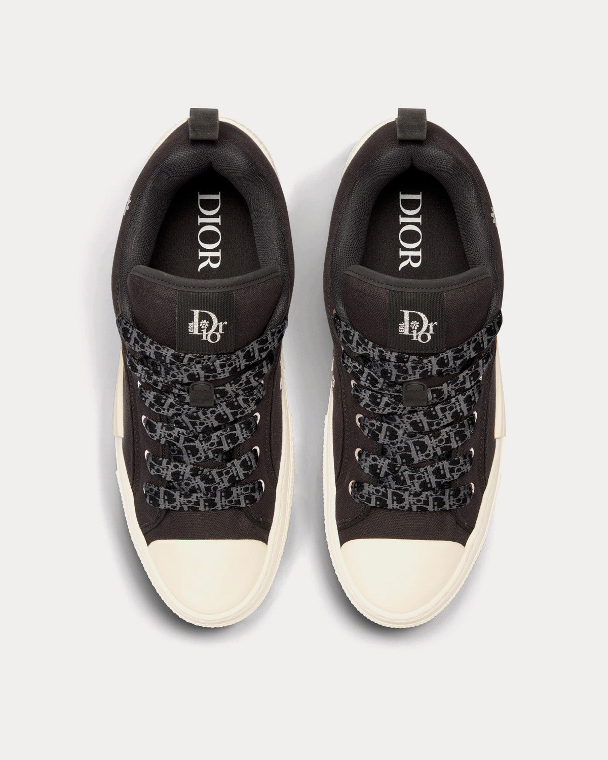 B23 Skater Black Cotton Canvas Low Top Sneakers
