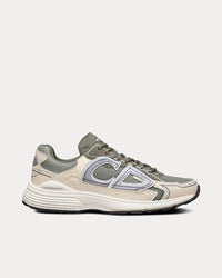 B30 Olive Mesh and Cream Technical Fabric Low Top Sneakers