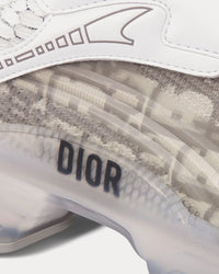 Dior Vibe Gray Dior Oblique Technical Fabric and Transparent Rubber Low Top Sneakers