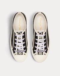 Walk'n'Dior Black Cotton Embroidered with Strass Low Top Sneakers