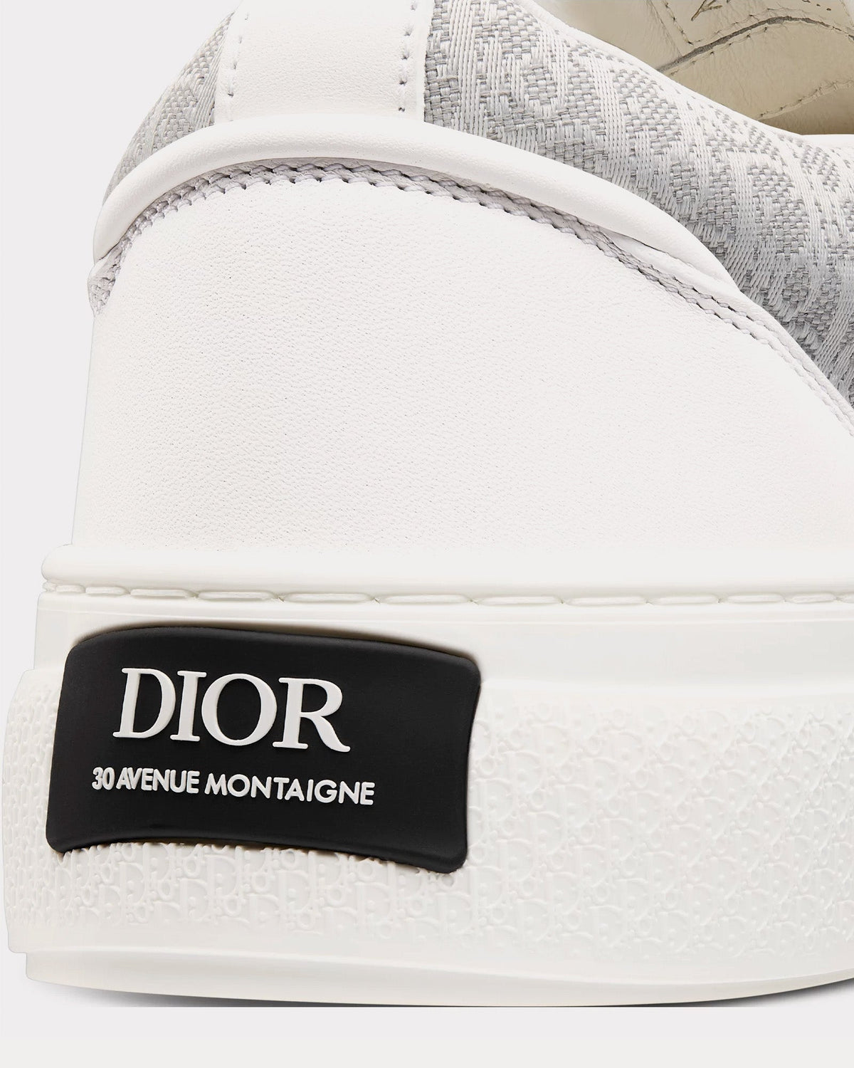 B33 Calfskin & Dior Oblique Canvas White / Grey Low Top Sneakers
