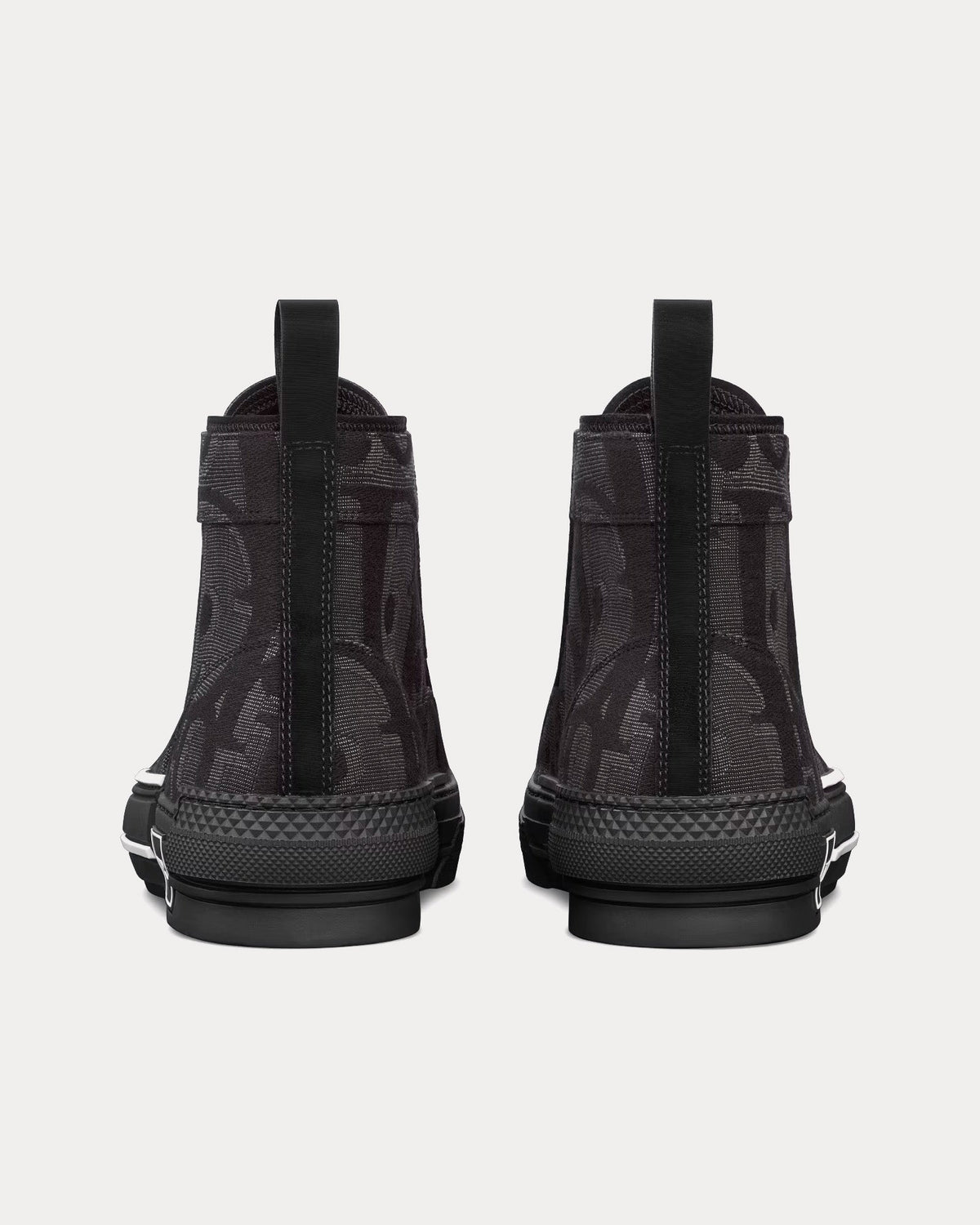 B23 Black Maxi Dior Oblique Jacquard High Top Sneakers
