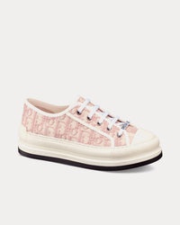 Walk'n'Dior Platform Nude Dior Oblique Embroidered Cotton Low Top Sneakers