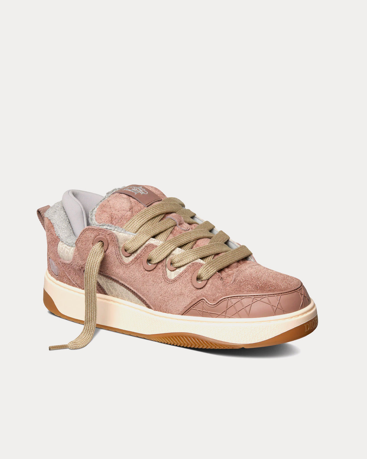 B9S Skater Limited And Numbered Edition Lilac Suede and Dior Oblique Jacquard Low Top Sneakers