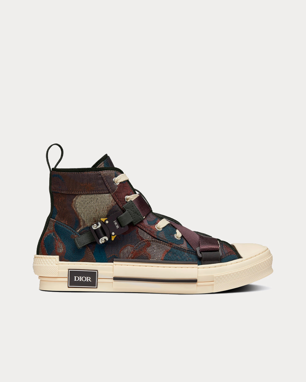 B23 Brown Camouflage Jacquard High Top Sneakers