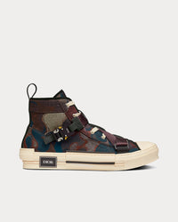 B23 Brown Camouflage Jacquard High Top Sneakers