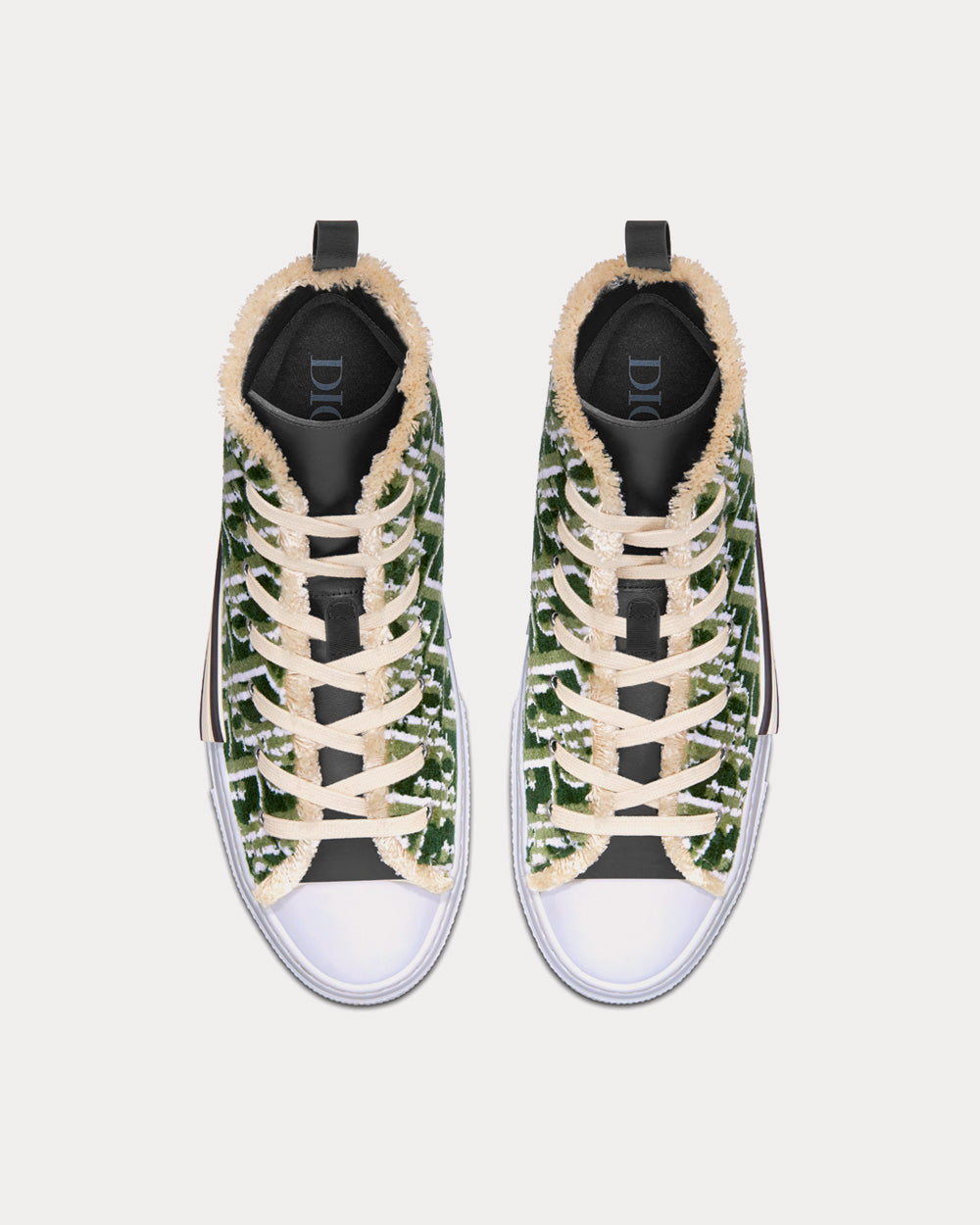 B23 Olive Dior Oblique Tapestry High Top Sneakers