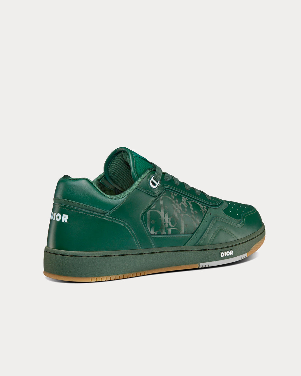 World Tour B27 Green Dior Oblique Galaxy Leather with Smooth Calfskin and Suede Low Top Sneakers