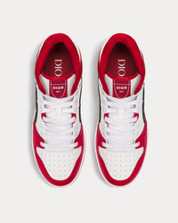B57 Smooth Calfskin with Dior Oblique Jacquard Red / White Mid Top Sneakers