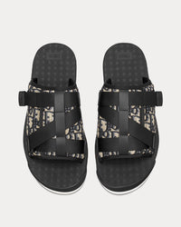 Alpha Sandal Beige and Black Dior Oblique Jacquard Slip Ons