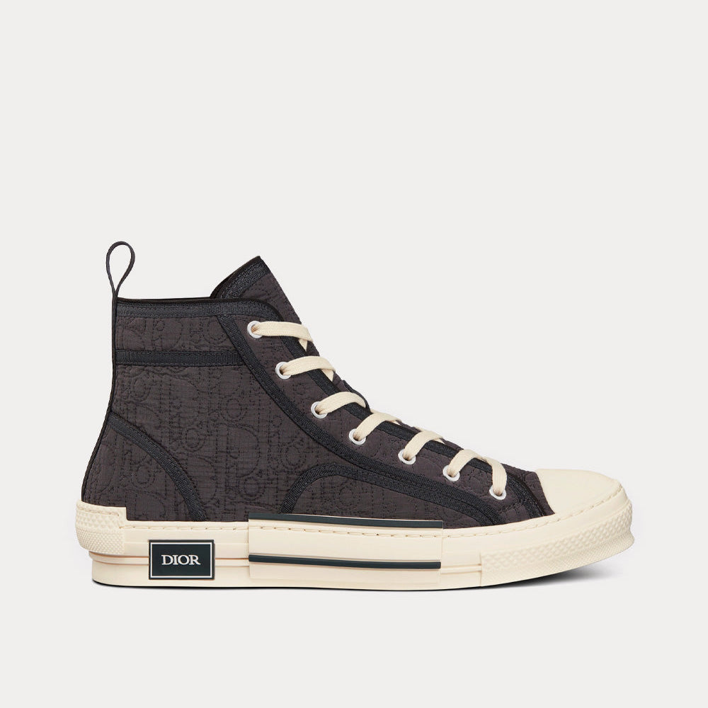 B23 Black Dior Oblique Kumo High Top Sneakers