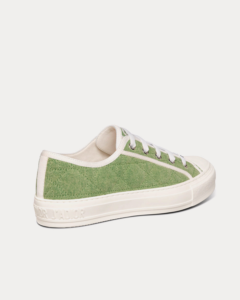 Walk'n'Dior Green Faded Cannage Embroidered Denim Low Top Sneakers