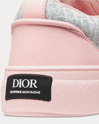 B33 Calfskin & Dior Oblique Canvas Pink / Grey / White Low Top Sneakers