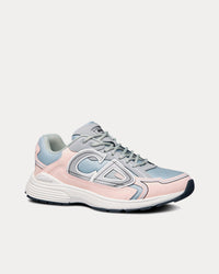 B30 Gray Mesh and Light Pink and Gray Technical Fabric Low Top Sneakers