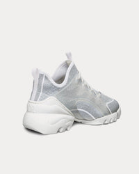 D-Connect Silver-Tone Laminated Mesh High Top Sneakers