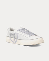B33 Gray Smooth Calfskin and Gray Dior Oblique Jacquard Leather Low Top Sneakers