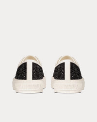 Walk'n'Dior Black Cotton Embroidered with Strass Low Top Sneakers