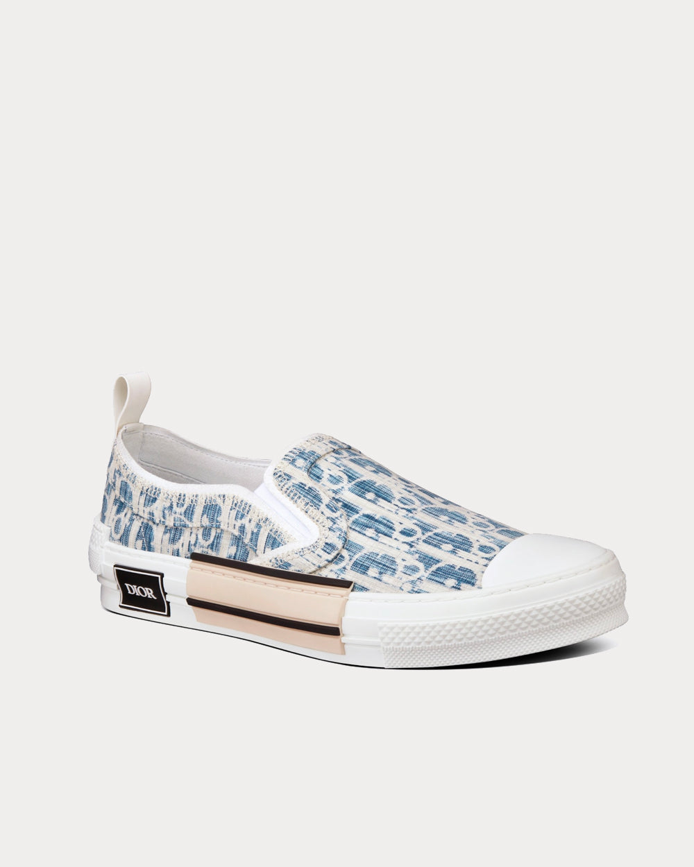 B23 Blue Dior Oblique Kasuri Jacquard Slip On Sneakers