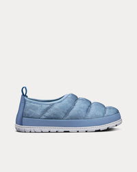 Snow Slipper Quilted Dior Oblique Mirage Technical Fabric Blue Slip Ons