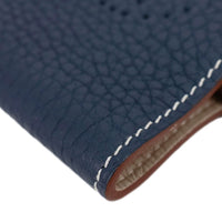 HERMES Leather Deck Of Cards & Case Navy Blue