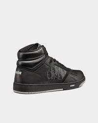 B27 Black Dior Oblique Galaxy Leather with Smooth Calfskin and Suede High Top Sneakers